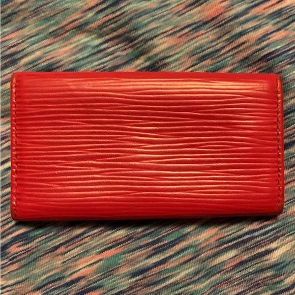 Vtg Louis Vuitton Red Epi 4 Ring Key Holder accessory - Picture 10 of 12